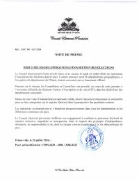 Successful start of voter registration operations