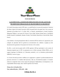 Launch of the training session for future Electoral Security Agents in the Grand Nord and Grand Sud
