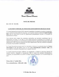Official launch of the voter registration process