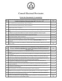 List of documents political parties must submit (article 143 of the decree of 1 December 2025)