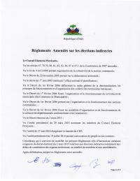 Amended CEP Regulations on indirect elections