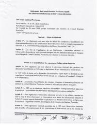 CEP Regulations on Electoral Observers