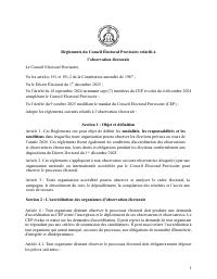 (2026-03) Règleman Konsèy Elektoral Pwovizwa a sou obsèvasyon elektoral, mas 2026