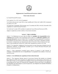 (2026-07) CEP Regulations on Electoral Observation, July 2026