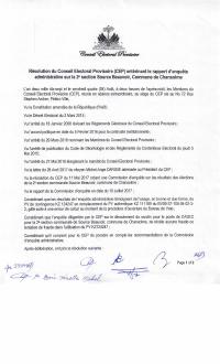 CEP Resolution endorsing the inquiry report on the 2nd section Source Beauvoir, Chansolme