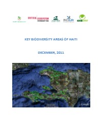 (2011) Key Biodiversity Areas of Haiti