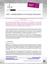 (2018-12) Haiti: Agribusiness and Public Policy