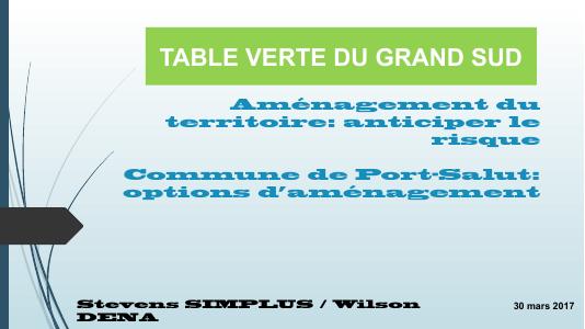 (2017-03) Commune of Port-Salut: Planning Options