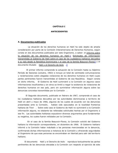 Report on the Situation of Human Rights in Haiti (1969)