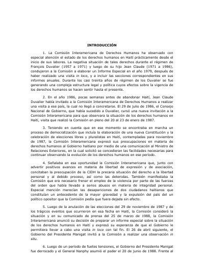 Report on the Situation of Human Rights in Haiti (1990)
