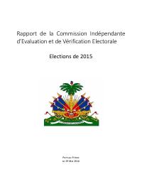 Rapport de la Commission Indépendante d'Évaluation et de Vérification Électorale sur les élections de 2015