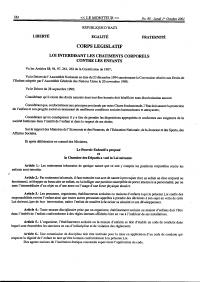 (2001-10) Law Prohibiting Corporal Punishment of Children