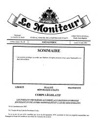 (2002-08) Law on Privileges Granted to Haitians by Origin Holding Another Nationality and to Their Descendants