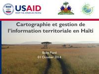 (2014-10-01) Mapping and Territorial Information Management in Haiti