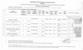 Plan anyèl pasasyon mache piblik LNBTP, egzèsis 2024-2025