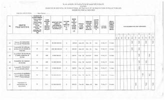 Plan anyèl pasasyon mache piblik Palè Nasyonal, egzèsis 2024-2025