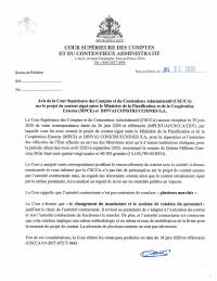 CSCCA Opinion on the draft contract between the Ministry of Planning and External Cooperation and DINVAI CONSTRUCCIONES S.A. (22 July 2020)