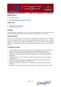 CSCCA Training Programme in Compliance and Performance Auditing