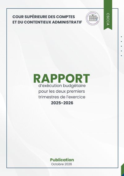 Rapport d'exécution budgétaire au 31 mars 2026 (mi-exercice, exercice 2025-2026)