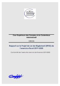 (2021-07) Report on the Draft Budget Settlement Law (RPLR), FY 2019-2020