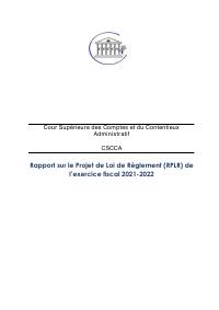 (2021-06) Report on the Draft Budget Settlement Law (RPLR), FY 2021-2022