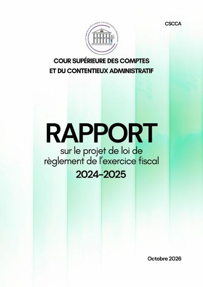 Rapport sur le projet de loi de règlement (RPLR), exercice 2024-2025