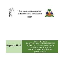 (2018-05) Report on the State's Financial Situation and the Efficiency of Public Expenditure (RSFEEDP IV), FY 2016-2017