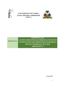 (2019-05) Report on the State's Financial Situation and the Efficiency of Public Expenditure (RSFEEDP V), FY 2017-2018