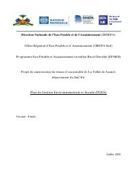 (2020-07) Plan jesyon anviwonmantal ak sosyal pou konstriksyon rezo dlo potab La Vale Jakmèl, Sidès (EPARD)