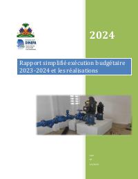 (2024-01) Simplified Budget Execution and Achievements Report, FY 2023-2024 (DINEPA)