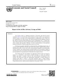 (2019) Rapport du Groupe consultatif ad hoc sur Haïti (E/2019/80)