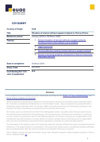 (2026-03) Country of Origin Information Query: Women Without a Support Network in Port-au-Prince