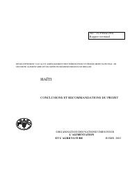 (2003) Local Development and Land-Use Planning for a National Food Security and Natural Resource Management Program in Haiti