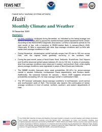 Ayiti, klima ak metyo mansyèl, novanm 2025
