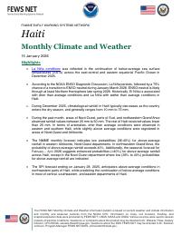 Ayiti, klima ak metyo mansyèl, desanm 2025