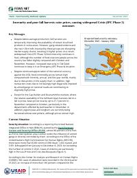 (2023-12) Food Security Outlook Update: Insecurity and poor fall harvests raise prices, causing widespread Crisis (IPC Phase 3) outcomes