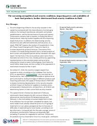 (2024-03) Key Message Update: Worsening sociopolitical and security conditions, impacting prices and availability of basic food products, further deteriorated food security in Haiti