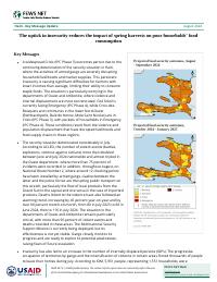 (2024-08) Key Message Update: The uptick in insecurity reduces the impact of spring harvests on poor households' food consumption