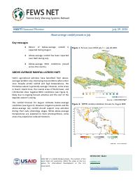 Ayiti, monitè sezonye, jiyè 2025