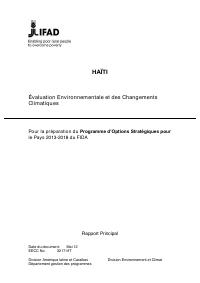 Environmental and Climate Change Assessment for Haiti (IFAD COSOP 2013-2018)