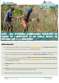 Haïti, Secteur Sécurité Alimentaire : Bulletin trimestriel 2, avril à juin 2025