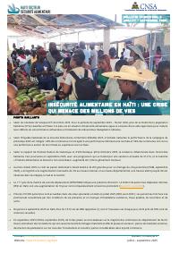Ayiti, Sektè Sekirite Alimantè: Bilten trimestriyèl 3, jiyè a septanm 2025