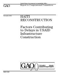 Haiti Reconstruction: Factors Contributing to Delays in USAID Infrastructure Construction