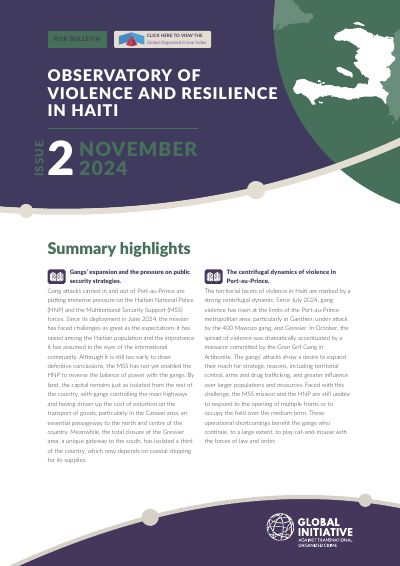 Risk Bulletin: Observatory of Violence and Resilience in Haiti - Issue 2