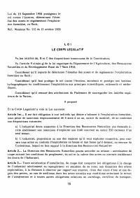 (1958-09-19) Law of 19 September 1958 Protecting Soil Against Erosion and Regulating Forestry Exploitation