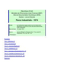 (1989) Law Establishing and Regulating Enclosed Zones Called Industrial Parks