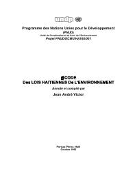 (1995-10) Code of Haitian Environmental Laws, Annotated and Compiled
