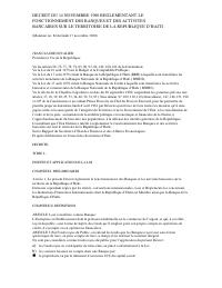 (1980-11-14) Decree Regulating the Operation of Banks and Banking Activity in Haiti