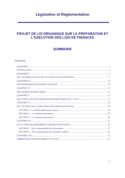 Decree of 16 February 2005 on the Preparation and Execution of Finance Laws