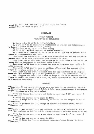 Decree-law of 23 June 1937 on forest regulation